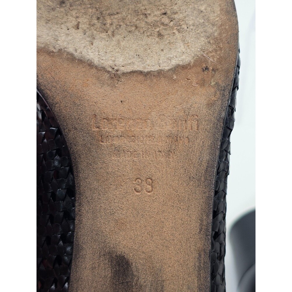 Y2K Lorenzo Banfi Open‎ Weave Square Toe Buckle Heels Shoes Women's Size 38 - Picture 8 of 8
